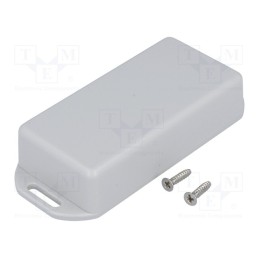 10 pcs : 1551KFLGY - Enclosure: multipurpose, X: 40mm, Y: 80mm, Z: 20mm, with fixing lugs