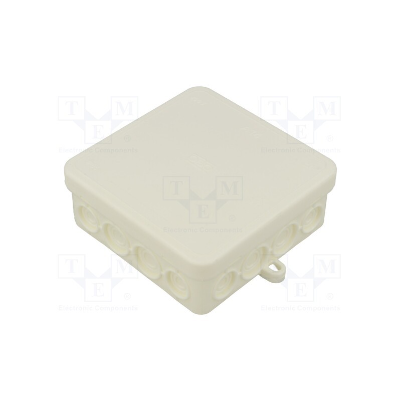 10 pcs : A 14 HF RW - Enclosure: junction box, X: 100mm, Y: 100mm, Z: 40mm, polyetylene