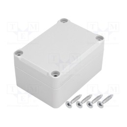 10 pcs : Z96JH ABS - Enclosure: multipurpose, X: 50mm, Y: 70mm, Z: 36mm, ABS, grey, gasket