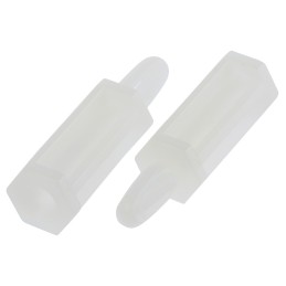 50 pcs - TCBS 12 01, 19.1mm High Nylon PCB Support Pillar for 4mm PCB Hole, 7.9mm Base