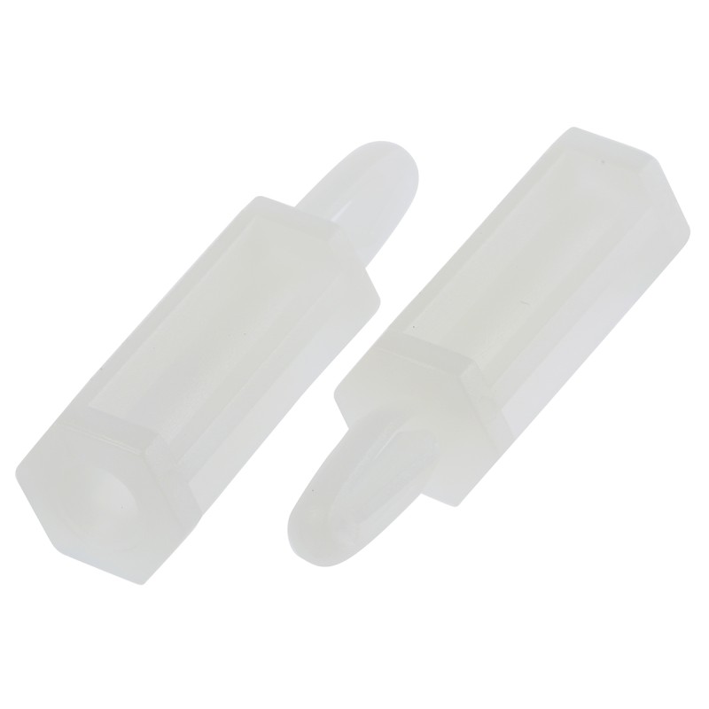 50 pcs - TCBS 12 01, 19.1mm High Nylon PCB Support Pillar for 4mm PCB Hole, 7.9mm Base