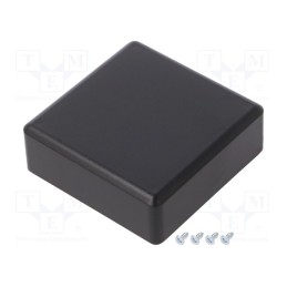 10 pcs : PP118N-S - Enclosure: multipurpose, X: 71mm, Y: 71mm, Z: 21mm, ABS, black