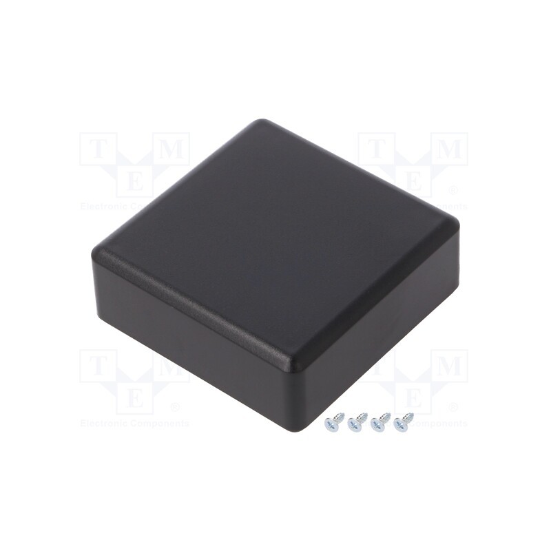 10 pcs : PP118N-S - Enclosure: multipurpose, X: 71mm, Y: 71mm, Z: 21mm, ABS, black