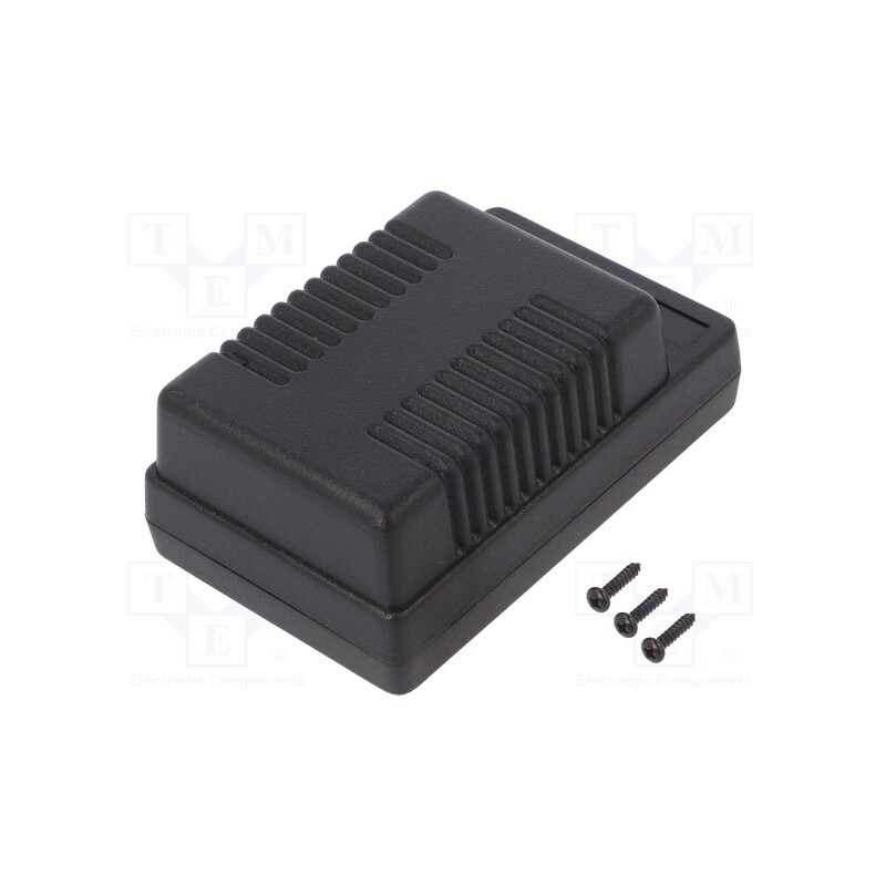 10 pcs : KM-104/BK - Enclosure: specialist, A: 115mm, B: 72mm, C: 45mm, ABS, black