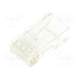 50 pcs : C0020-88RANJ40R - Plug, RJ45, PIN: 8, Cat: 5e, unshielded,pass through, gold-plated