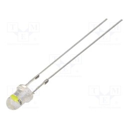 10 pcs : OS5WDK3131A - LED, 3mm, white cold, 5800÷7000mcd, 30°, 2.5÷5V, 20mA, Front: convex