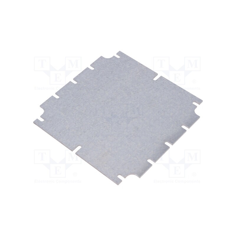 10 pcs : ZMB150.150 - Mounting plate, steel, W: 136mm, L: 136mm, Thk: 2mm, Plating: zinc