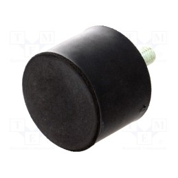 10 pcs : DVA.4-40-30-M8-23-70 - Vibroisolation foot, Ø: 40mm, H: 30mm, Shore hardness: 70±5, 1008N