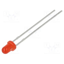 10 pcs : SSL-LX3054ID - LED, 3mm, red, 40mcd, 60°, Front: convex, 2÷2.5V, No.of term: 2, 105mW