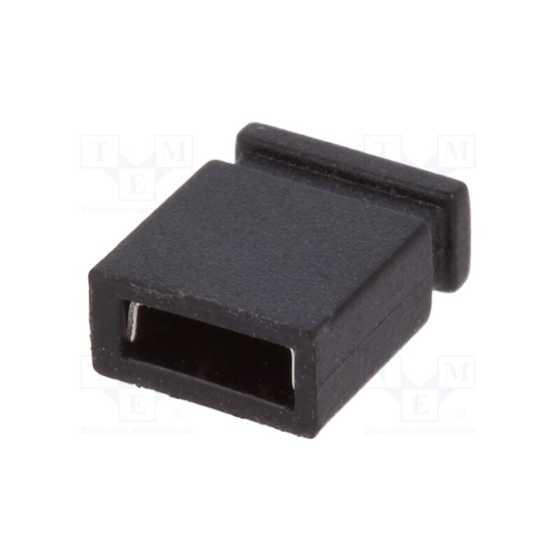 50 pcs : CAB 4 GS - Jumper, pin strips, female, closed, 2.54mm, 1x2, gold-plated, black