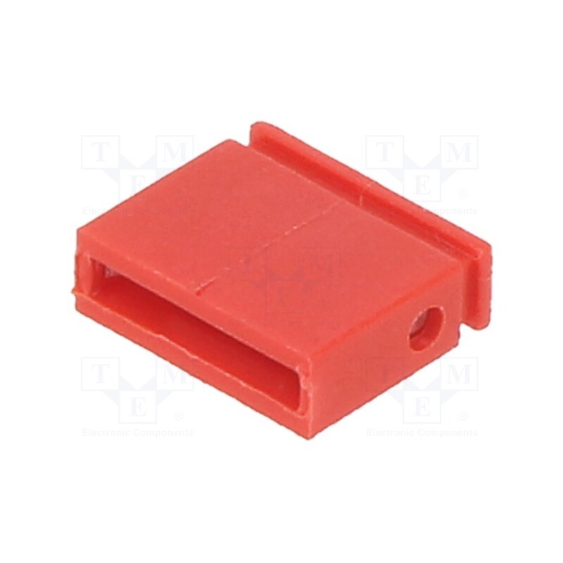 50 pcs : CAB 5 ZR - Jumper, pin strips, female, closed, 5.08mm, 1x2, tinned, 3A, red