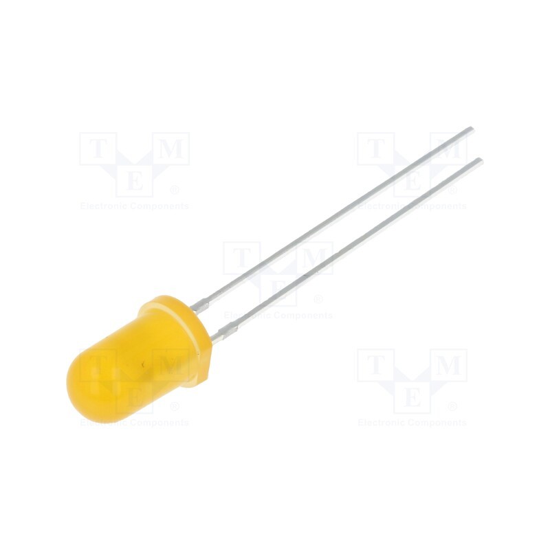 10 pcs : OSO5JS5B64A - LED, 5mm, orange, blinking, 330÷500mcd, 60°, 3÷5V, 20mA, 1.8Hz