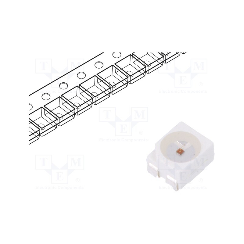 10 pcs : OS5RKAS3C1A - LED, SMD, 3528,PLCC4, red, 4200mcd, 3.5x2.8x1.9mm, 120°, 2÷2.6V