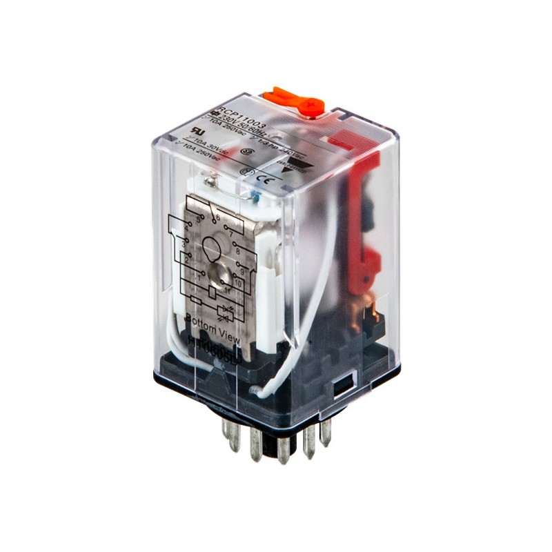 1 pcs - Carlo Gavazzi Plug In Power Relay, 115 - 120V ac Coil, 10A Switching Current, 3PDT