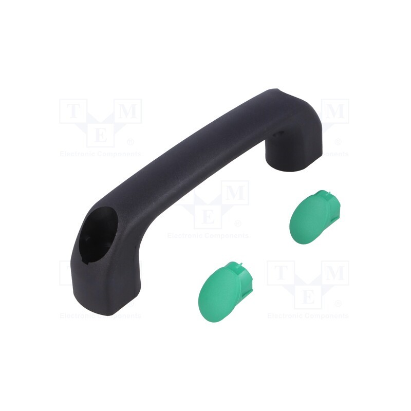 10 pcs : 4.444.001-04 - Handle, polyamide, black, H: 34mm, L: 120mm, W: 18mm, 530N