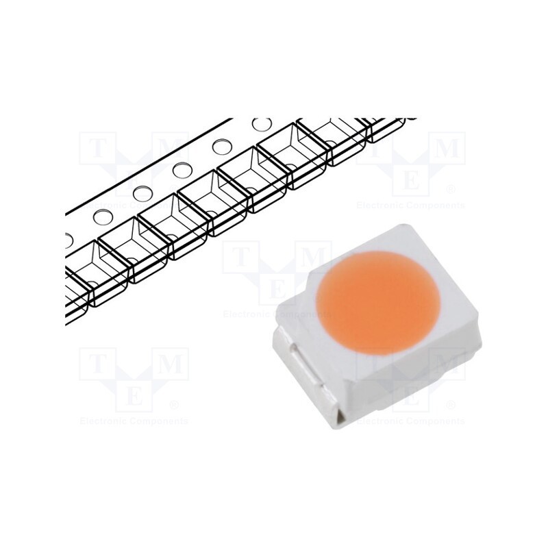 10 pcs : OSCA4LS1C1A - LED, SMD, 3528,PLCC2, pink (magenta), 3.3÷3.8lm, 3.5x2.8x1.9mm