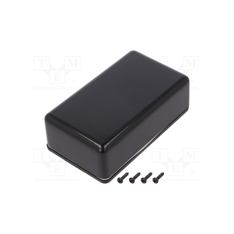 10 pcs : KM-55/BK - Enclosure: multipurpose, X: 70mm, Y: 120mm, Z: 40mm, ABS, black, IP55
