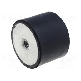 10 pcs : DVA.5-40-30-M8-55 - Vibroisolation foot, Ø: 40mm, H: 30mm, Shore hardness: 55±5, 1600N