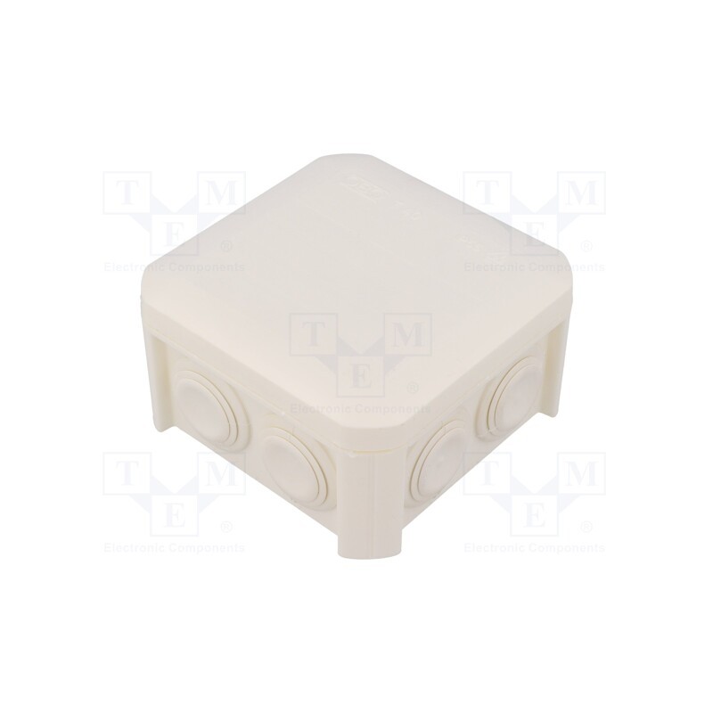 10 pcs : T 40 RW - Enclosure: junction box, X: 90mm, Y: 90mm, Z: 52mm, polypropylene PP