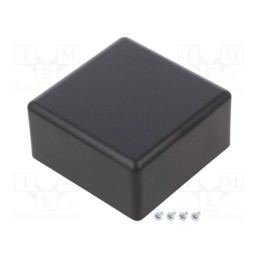 10 pcs : PP117N-S - Enclosure: multipurpose, X: 71mm, Y: 71mm, Z: 37mm, ABS, black