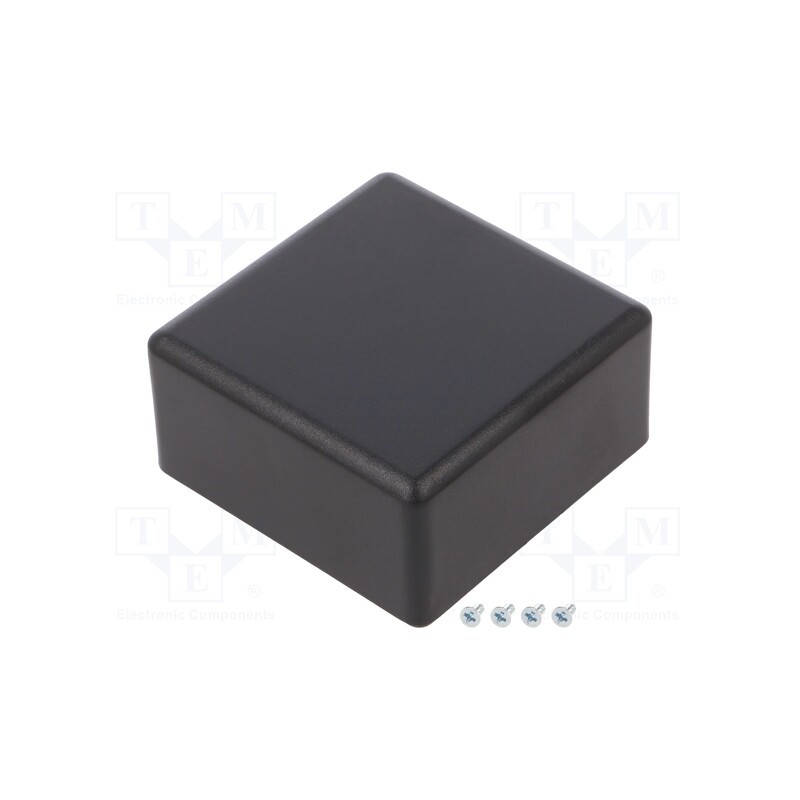 10 pcs : PP117N-S - Enclosure: multipurpose, X: 71mm, Y: 71mm, Z: 37mm, ABS, black