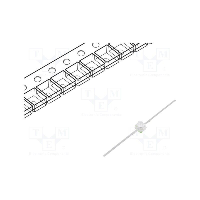 10 pcs : OSG8212411C - LED, SMD, Gull wing, yellow green, 500÷750mcd, 2.15x2.4x2.7mm, 10°