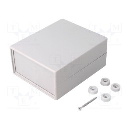 10 pcs : Z5AJ - Enclosure: with panel, X: 90mm, Y: 109mm, Z: 49mm, polystyrene, grey