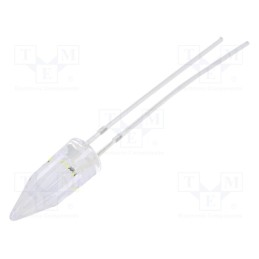 10 pcs : OS5WDK58A1B - LED, 5mm, white cold, candle light effect, 750÷1120mcd, 100°, 20mA