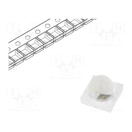 10 pcs : RE30A6-IRX-FS - IR transmitter, 830÷850nm, transparent, P opt: 224÷450mW, 60°, SMD