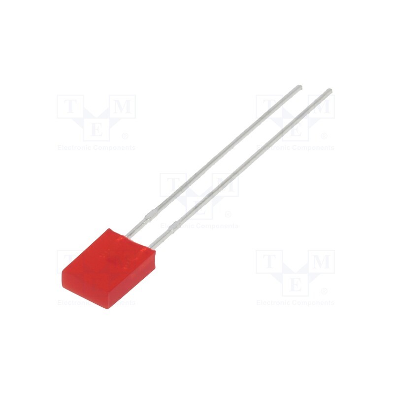 10 pcs : SSL-LX2573ID - LED, rectangular, 2x5x7mm, red, 4mcd, 140°, Front: flat, 10mA