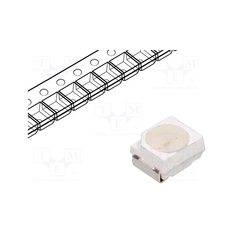 10 pcs : OSB5SAS1C1A-KL - LED, SMD, 3528,PLCC2, blue, 750÷1560mcd, 3.5x2.8x1.9mm, 120°, 20mA