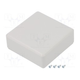 10 pcs : PP118G-S - Enclosure: multipurpose, X: 71mm, Y: 71mm, Z: 21mm, ABS, grey