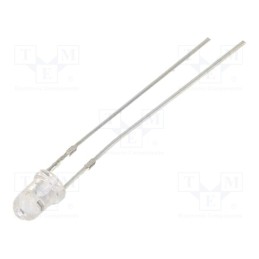 10 pcs : OSG5DK3131A - LED, 3mm, green, 12000÷14000mcd, 30°, 2.5÷5V, 20mA, Front: convex