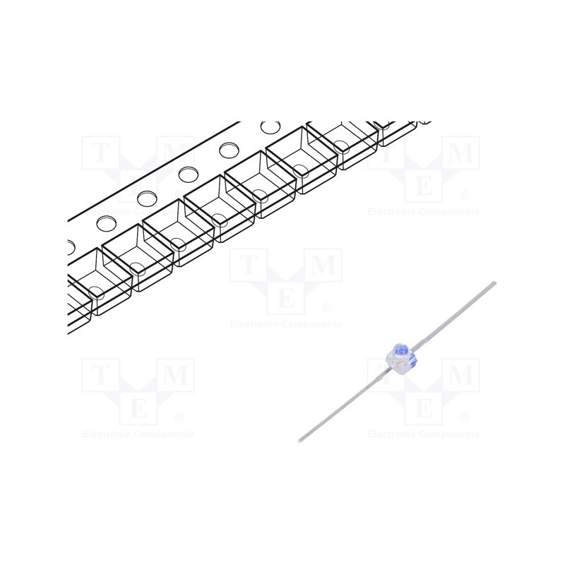 10 pcs : OSB4212411C - LED, SMD, Gull wing, blue, 1500÷2500mcd, 2.15x2.4x2.7mm, 10°, 20mA