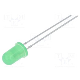 10 pcs : OSG5DS5B64A - LED, 5mm, green, blinking, 2180÷3000mcd, 60°, 3÷5V, 20mA, 1.8Hz