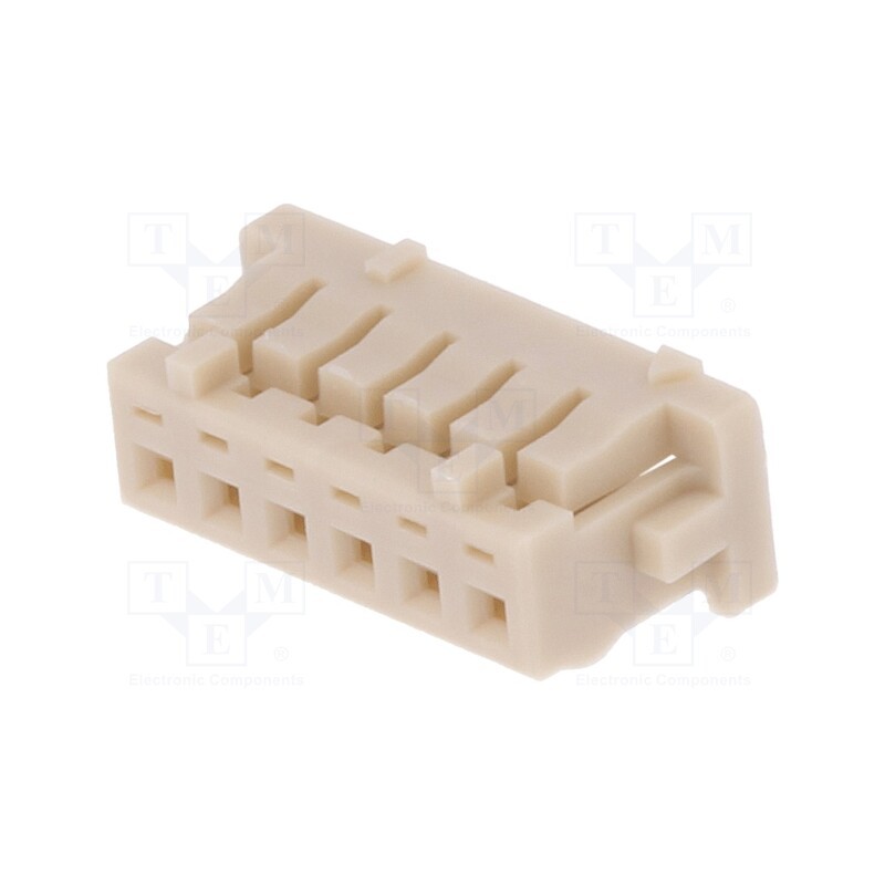 50 pcs : DF13-6S-1.25C - Plug, wire-board, female, DF13, 1.25mm, PIN: 6, w/o contacts