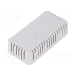 10 pcs : 1551V2GY - Enclosure: multipurpose, X: 80mm, Y: 40mm, Z: 20mm, vented, 1551V, ABS