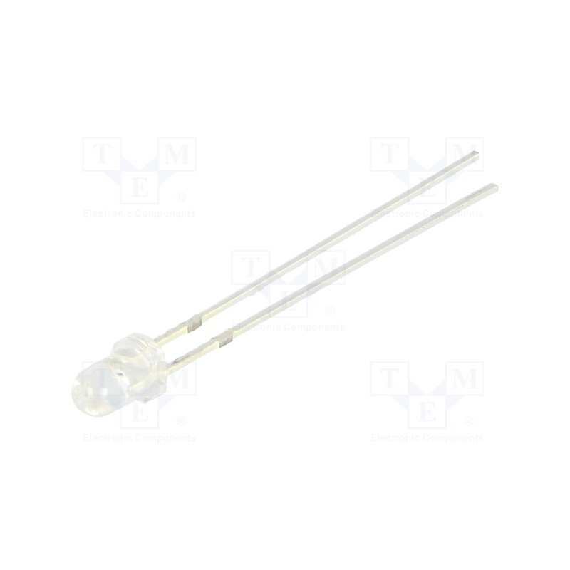10 pcs : OSB3SA3131A - LED, 3mm, blue, 4200÷5800mcd, 30°, convex, No.of term: 2