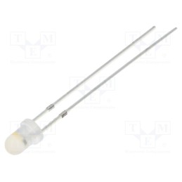 10 pcs : OSM5DS3162A - LED, 3mm, white warm, blinking, 1560÷2180mcd, 60°, 3÷5V, 20mA, 1.8Hz