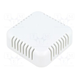 10 pcs : 1551V3GY - Enclosure: multipurpose, X: 60mm, Y: 60mm, Z: 20mm, vented, 1551V, ABS