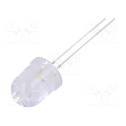 10 pcs : OSW5DSA131A - LED, 10mm, white cold, blinking, 7000÷8400mcd, 30°, 3÷5V, 20mA
