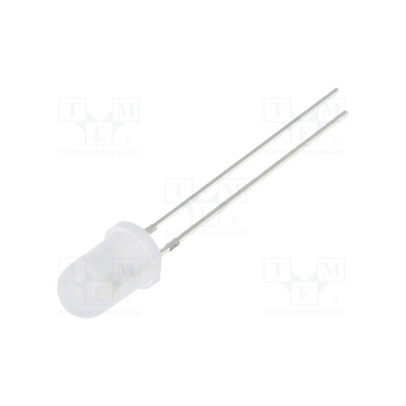 10 pcs : OSW5DS5B62A - LED, 5mm, white cold, blinking, 2180÷3000mcd, 60°, 3÷5V, 20mA, 1.8Hz