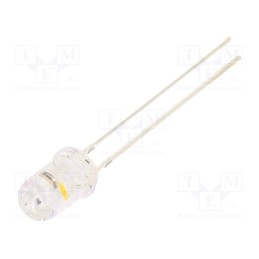 10 pcs : OSM5DR5A31A-1.0HZ - LED, 5mm, white warm, blinking, 7000÷8400mcd, 30°, 3÷5V, 20mA, 1Hz