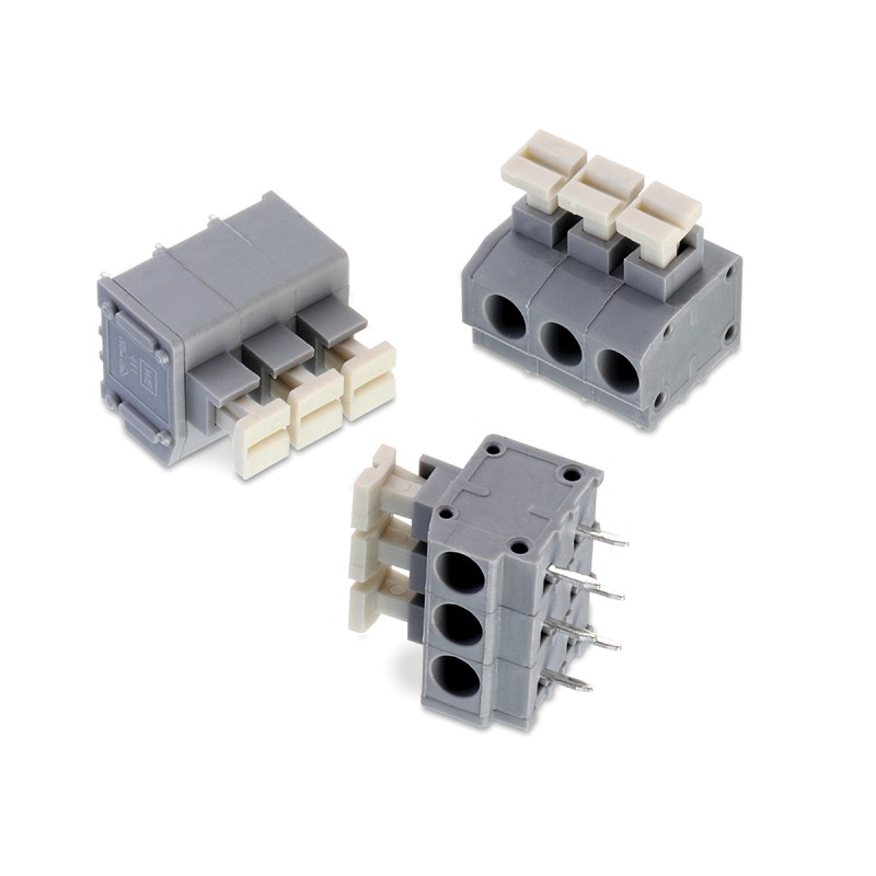 10 pcs - Wurth Elektronik 411B Series PCB Terminal Block, 3-Contact, 5mm Pitch, PCB Mount, 1-Row, Solder Termination