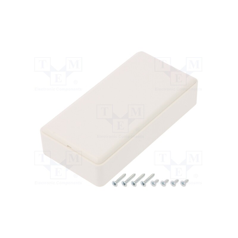 10 pcs : PP041W-S - Enclosure: multipurpose, X: 51mm, Y: 101mm, Z: 26mm, ABS, white