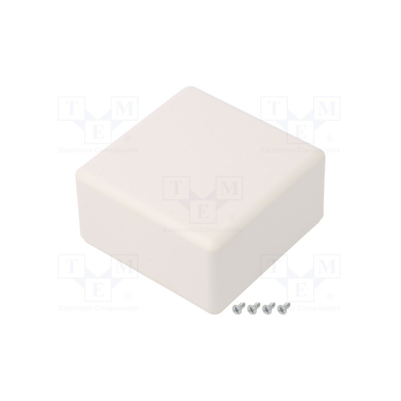 10 pcs : PP083W-S - Enclosure: multipurpose, X: 71mm, Y: 71mm, Z: 37mm, ABS, white