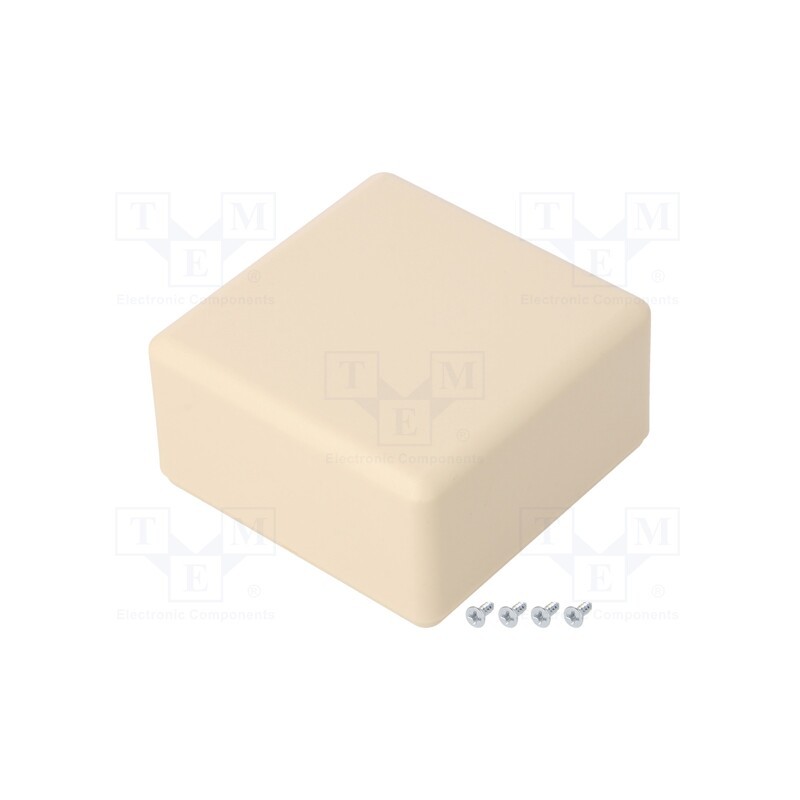 10 pcs : PP083M-S - Enclosure: multipurpose, X: 71mm, Y: 71mm, Z: 37mm, ABS, ivory