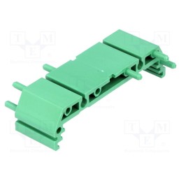 10 pcs : 72/22/GREEN - DIN rail mounting bracket, 72x22mm, Body: green