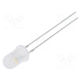 10 pcs : OSM5DS5B62A - LED, 5mm, white warm, blinking, 1560÷2180mcd, 60°, 3÷5V, 20mA, 1.8Hz