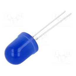 10 pcs : OSB4YSA134A - LED, 10mm, blue, blinking, 220÷330mcd, 30°, 3÷5V, 20mA, Front: convex